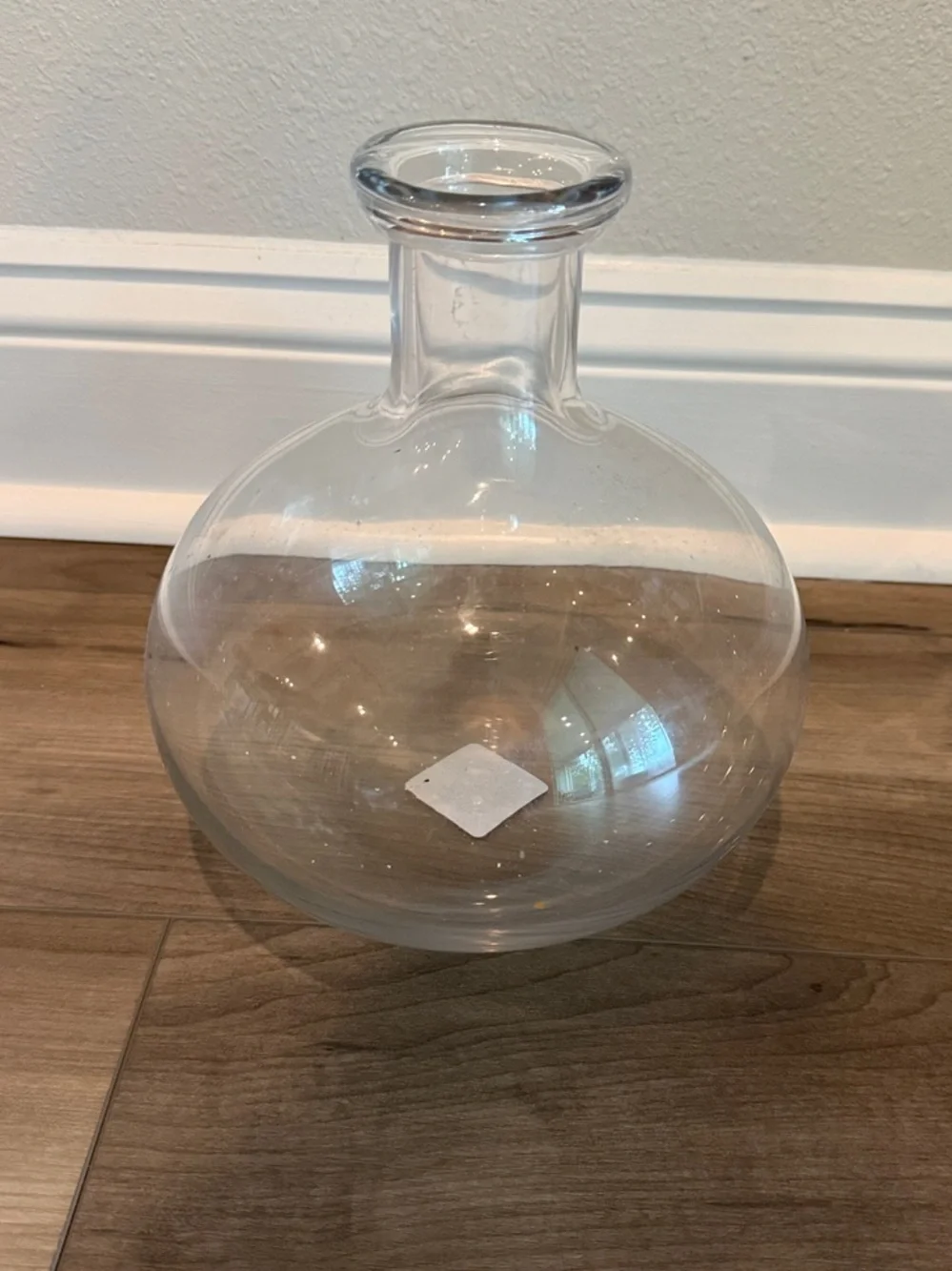 Clear Round Glass Bud Vase -